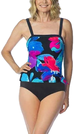 2 Bamboo Women's Floral One Piece Swimsuit