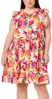 St. John's Bay Women's Sleeveless Floral Drop Waist Dress