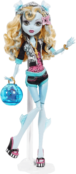 Monster High Lagoona Blue Reproduction Doll Wearing Original Fashion & Shoes with Pet, Display Stand & Accessories, 10-5-inch Collectible Toy