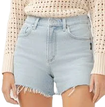 Silver Jeans Co. Women's Sure Thing High Rise Frayed Hem Shorts