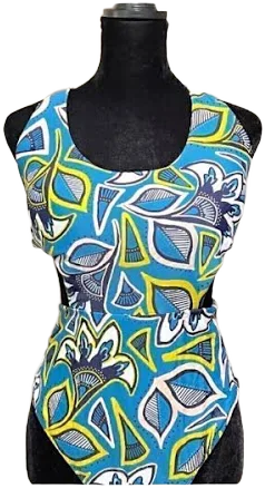 Aerie Women's Floral Print Cut Out One Piece Swimsuit