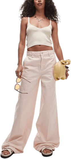 MANGO Women's Maya High-Waisted Wide-Leg Jeans