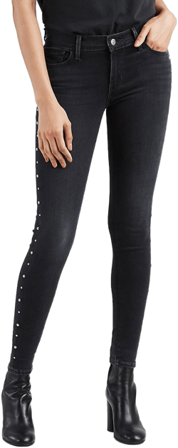 Levi's Women's Super Sass Metal Studded Skinny Jeans