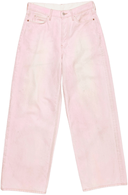 Acne Studios 1981 Baggy Fit Traffic Pink Jeans