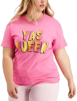 Love Tribe Plus Size Yas Queen Cotton T-Shirt