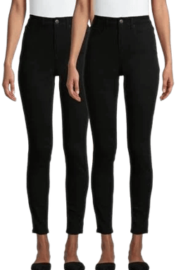 No Boundaries Women's High Rise Skinny Jeans 2-Pack