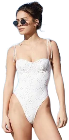 Pacsun Women's Cassie Star Charm Underwire One-Piece Swimsuit