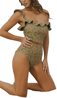 Geode Swimwear High-Waisted Floral Swim Bottoms