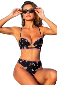 Cupshe Delicate Bouquet Floral Bikini Set
