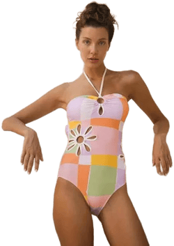Atlantic Beach Sunburst Daisy One-Piece Swimsuit