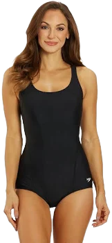 speedo Women's PowerFlex Princess Seam Ultraback Conservative Cut One Piece Swimsuit