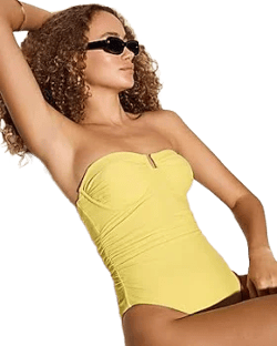 Women's Ruched Balconette Bodycon Swimsuit