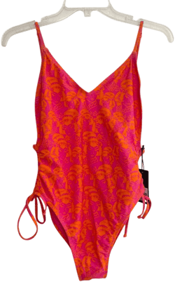 Ed Hardy Lady Print High Cut One Piece Swimsuit