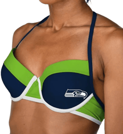 FOCO Seattle Seahawks Women's Team Logo Bikini Top