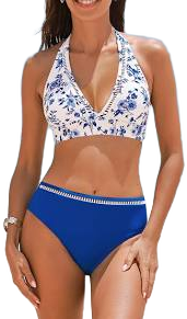 Cupshe Mykonos Petals Floral Bikini Set