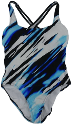 Sports Illustrated Swimsuit Womens Medium Blue Abstract One Piece