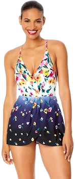 Anne Cole Women's Floral-Print Swimdress