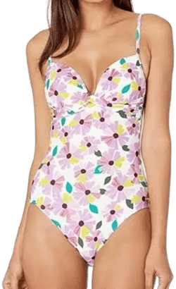 Kate Spade New York Wallflower Draped Molded Cup One-Piece Women's : Xs