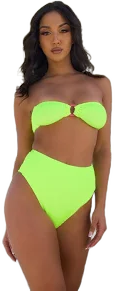 Italia High Waisted Crinkle Bikini