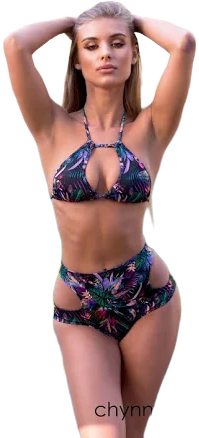 Tulum Cut Out High Waisted Bikini