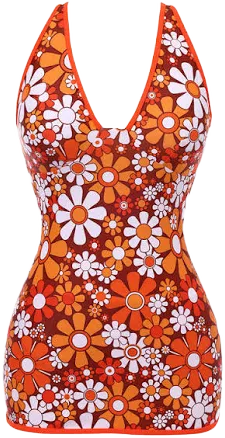 Women's Retro Stage Boho Floral One-Piece Swimsuit