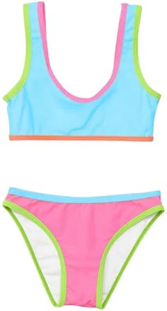 Candy Colorblock Crop Bikini