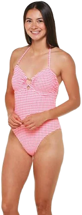 Betsey Johnson Halter One-Piece Swimsuit