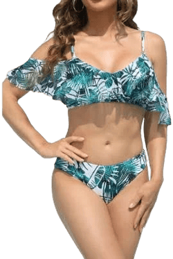 Women's High Waisted Ruffle Bikini Set