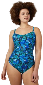 32 Degrees Women's Square Neck One-Piece Swimsuit