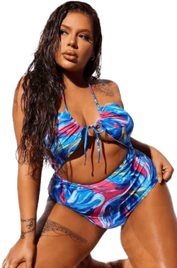 Fashion Nova Flora Cut Out 1 Piece Swimsuit