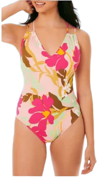 Miracle Swim Women's Beach Betty Floral Print One Piece Swimsuit
