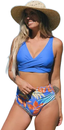 Cupshe Lace-Up Back Bikini Set