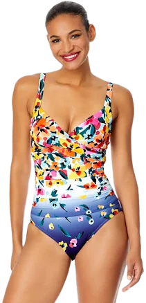Anne Cole Women's Floral-Print Underwire One-Piece Swimsuit