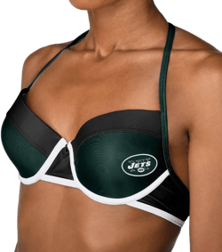 Forever Collectibles Women's New York Jets Team Logo Bikini Top
