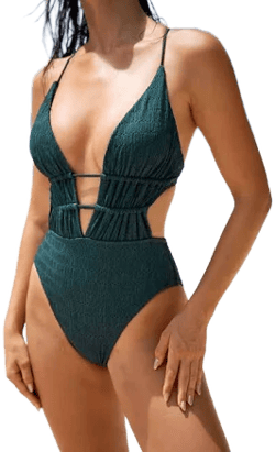 Berlook Textured Cutout One-Piece Swimsuit