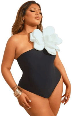 Fashion Nova Women's Reese Flower 1 Piece Swimsuit