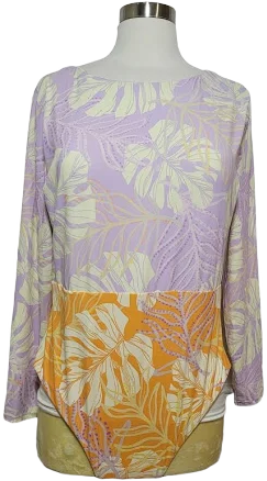 Calia By Carrie Underwood Floral One Piece Tie Back Long Sleeve