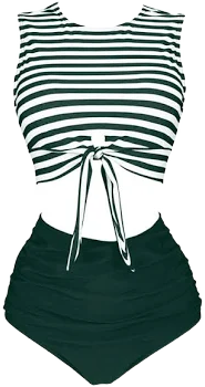 Swimsuit 2025 High Waisted Striped Bikini Set