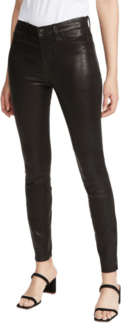 J. Brand Mid Rise Skinny Leather Pants