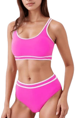 Anna-Kaci Women's Sporty High Waist Bikini Set