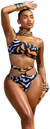 Safari Basil High Waisted Bikini