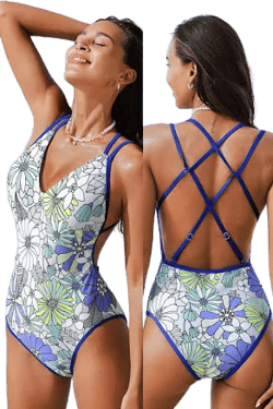Women's Cupshe Mod Petals Floral One-Piece Swimsuit