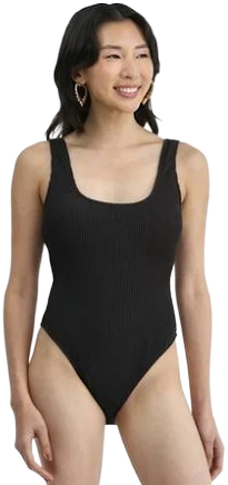 No Boundaries Women's Crinkle One Piece Swimsuit