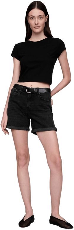 Gap Women's 5" Mid Rise Denim Girlfriend Shorts