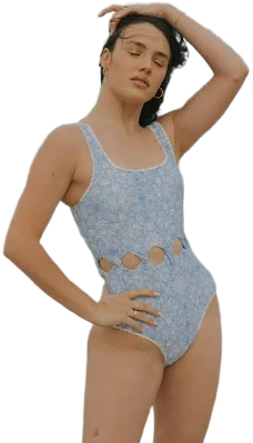 Geode Swimwear One-Piece Swimsuit with Cutouts