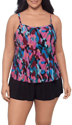 Trimshaper Women's Farrah Swim Romper with Pockets