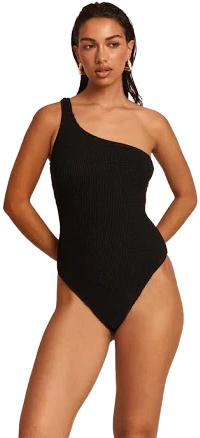 One Shoulder Crinkle Swimsuit