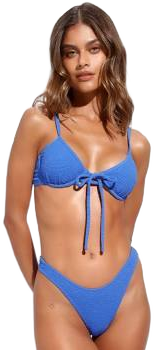 Lulus Crinkle High Cut Bikini Bottoms