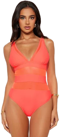 Fashion Nova Women's Tropical Queen One Piece Swimsuit
