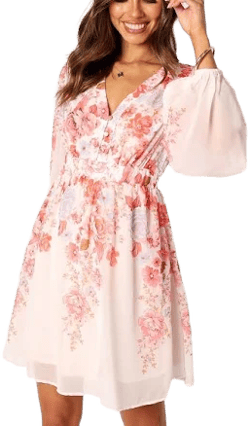 Petal & Pup Women's Hattie Floral Mini Dress